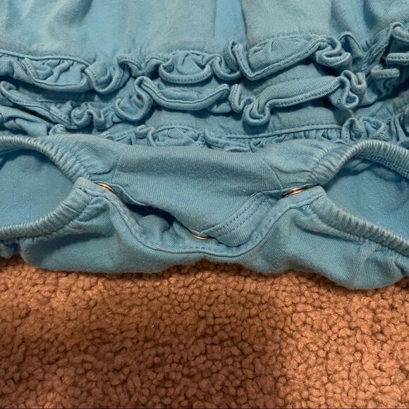 Ralph Lauren 9M blue bubble ruffle snap romper - Picture 4 of 7